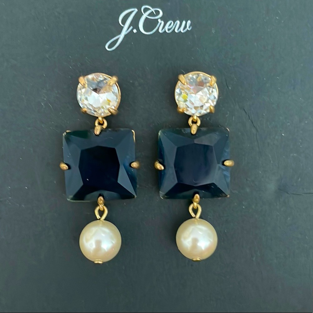 J.Crew Crystal + Pearl Statement Earrings!